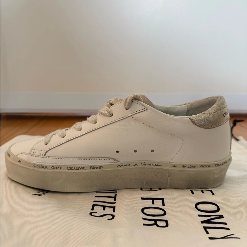 Worn once Golden Goose Hi Star Optic White Sneakers 37 - Picture 3 of 10